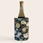 Winter Garden Birds Black Wine Chiller Gallery Image 2