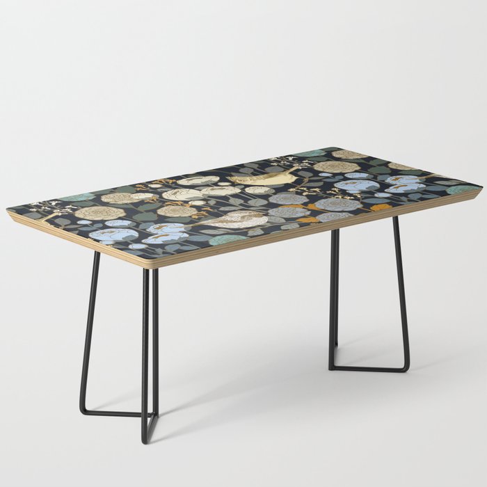 Winter Garden Birds Black Coffee Table Gallery Image 1