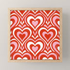 Sweethearts - red, pink, and white  Mini Art Print Gallery Image 1