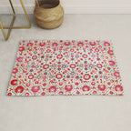Kermina Suzani South West Uzbekistan Embroidery Print Rug Gallery Image 1