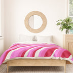 Wavy Stripes XVII - Y2K Pink and Red Duvet Cover Gallery Image 3