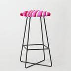 Wavy Stripes XVII - Y2K Pink and Red Stool Gallery Image 1
