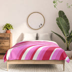 Wavy Stripes XVII - Y2K Pink and Red Comforter Gallery Image 3