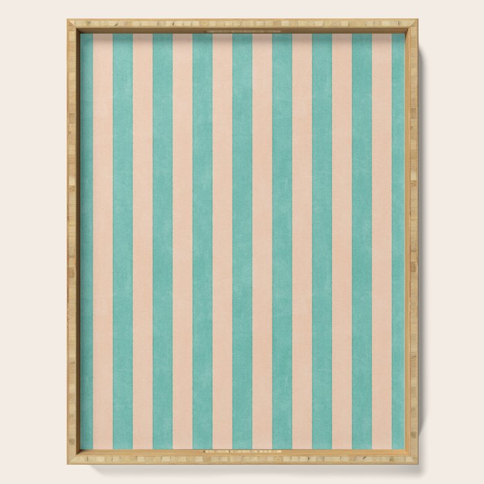 STRIPES 001 F - Mint Serving Tray Gallery Image 1