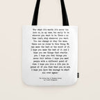 It's Never Too Late Benjamin Button Tote Bag Gallery Image 1