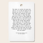 It's Never Too Late Benjamin Button Cutting Board Gallery Image 1