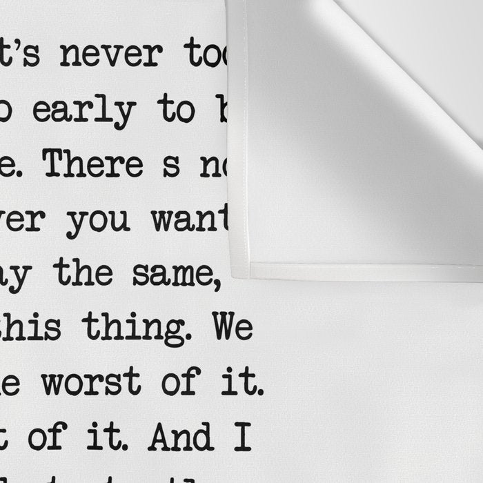 It's Never Too Late Benjamin Button Wall Tapestry Gallery Image 3