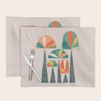 Quirky retro palm trees Placemat Gallery Image 1