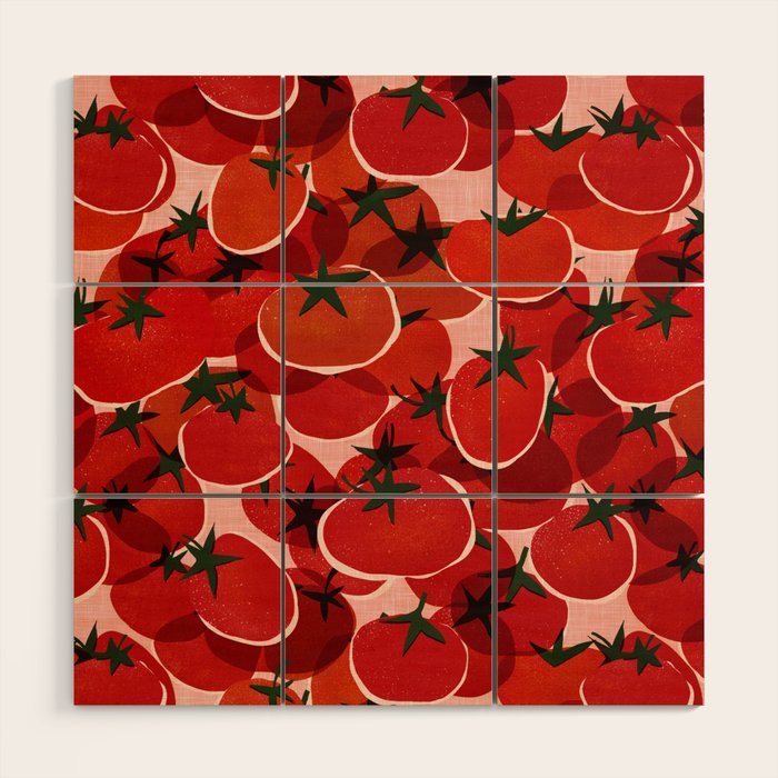 Multi Tomatoes Wood Wall Art Gallery Image 1