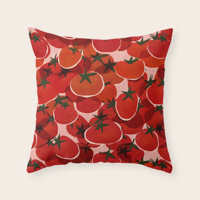 Multi Tomatoes Throw Pillow Gallery Image 6