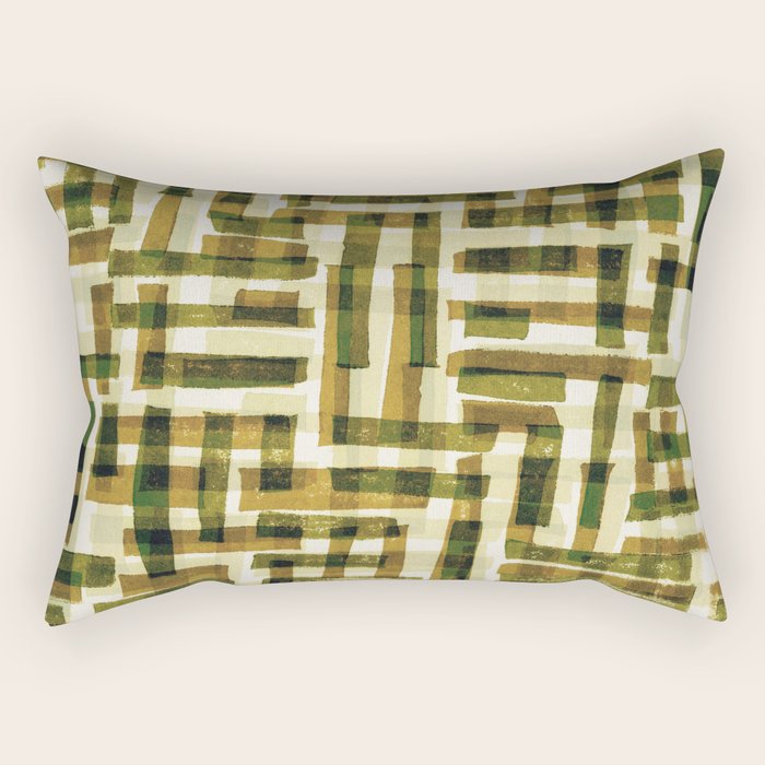Abstract Linocut Pattern #6 Rectangular Pillow Gallery Image 2
