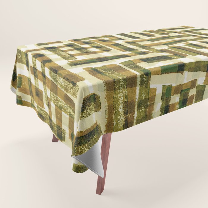 Abstract Linocut Pattern #6 Tablecloth Gallery Image 1