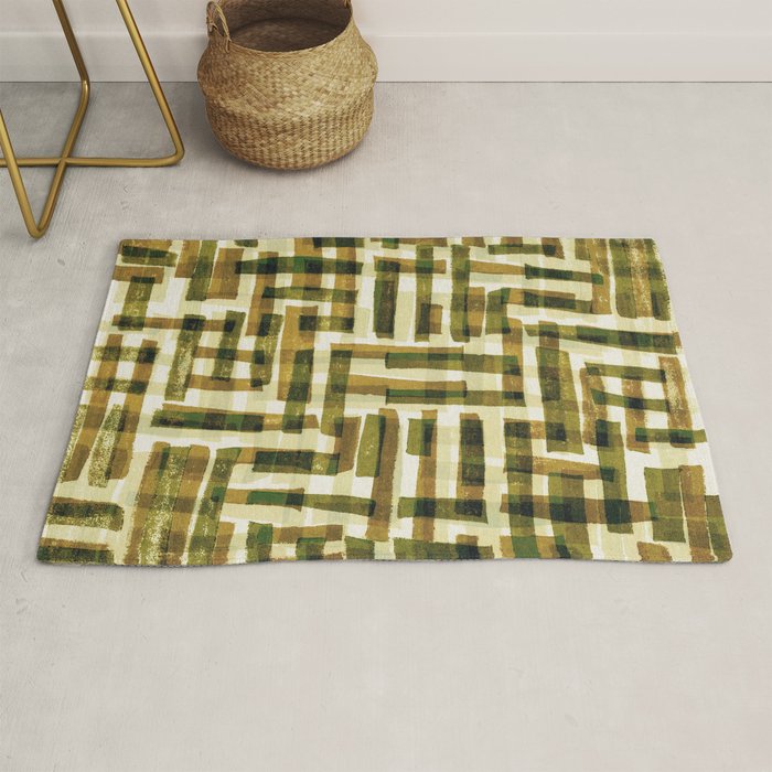 Abstract Linocut Pattern #6 Rug Gallery Image 1