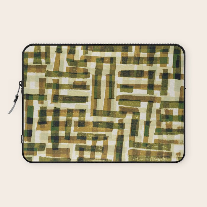 Abstract Linocut Pattern #6 Laptop Sleeve Gallery Image 1