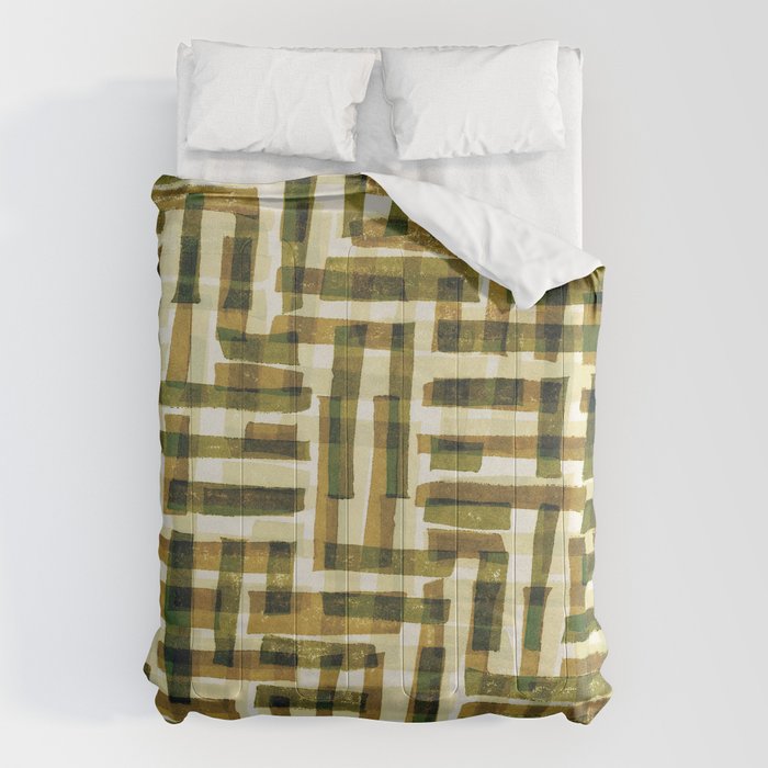 Abstract Linocut Pattern #6 Comforter Gallery Image 1