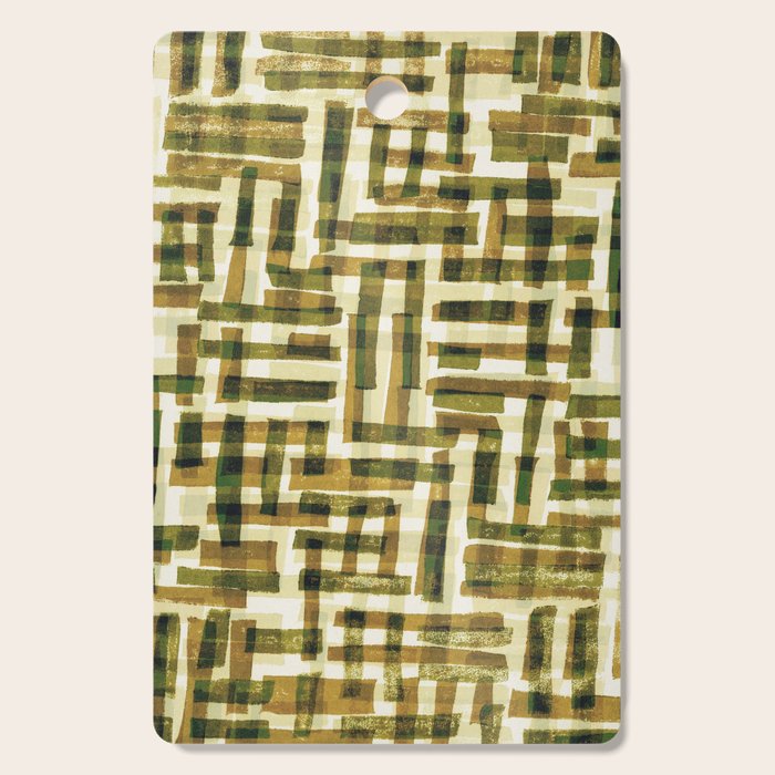 Abstract Linocut Pattern #6 Cutting Board Gallery Image 1