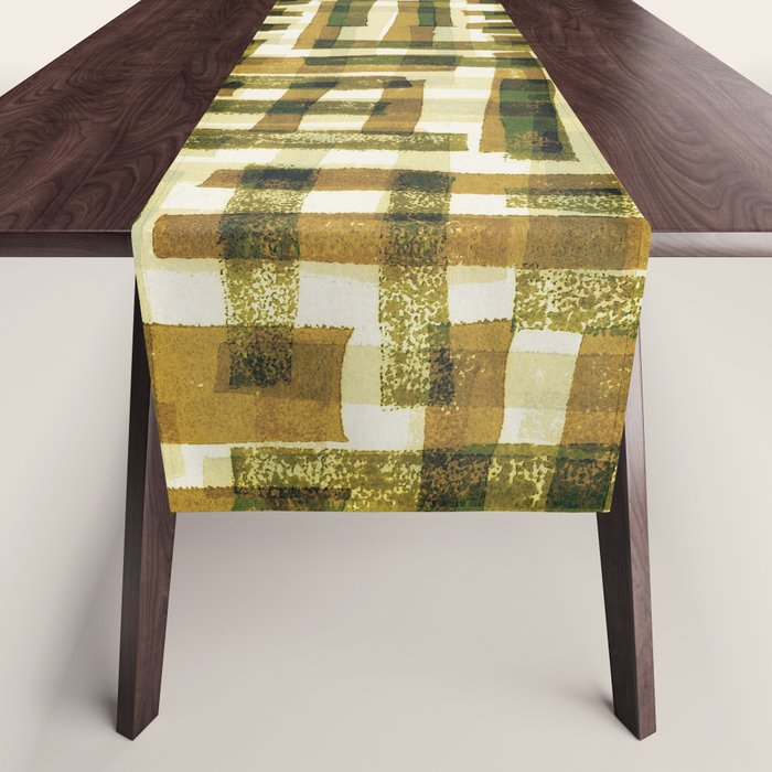 Abstract Linocut Pattern #6 Table Runner Gallery Image 1