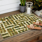 Abstract Linocut Pattern #6 Outdoor Rug Gallery Image 2