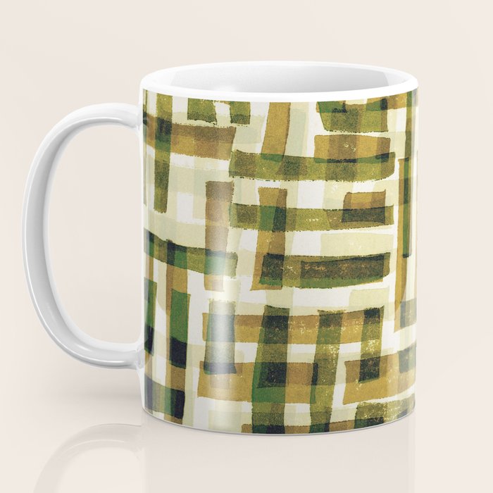 Abstract Linocut Pattern #6 Coffee Mug Gallery Image 3