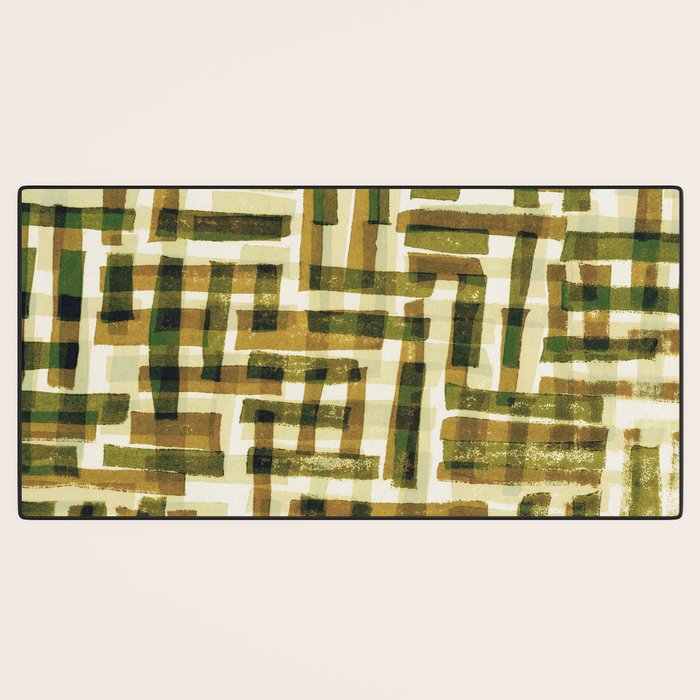 Abstract Linocut Pattern #6 Desk Mat Gallery Image 3