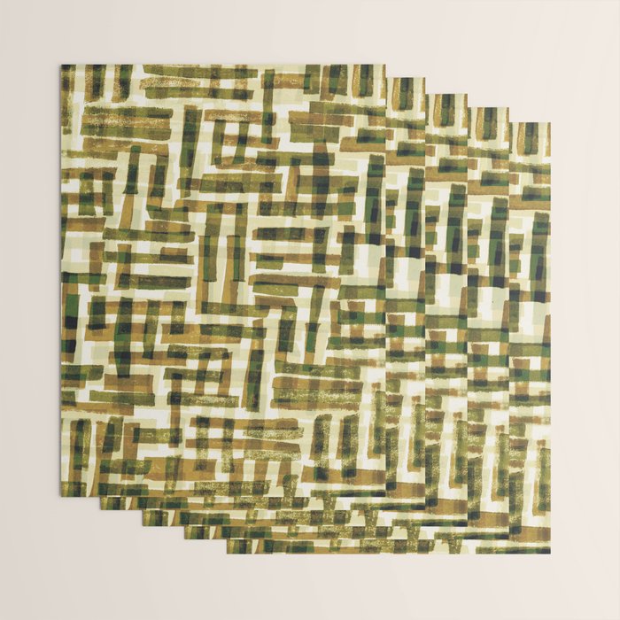 Abstract Linocut Pattern #6 Wrapping Paper Gallery Image 3