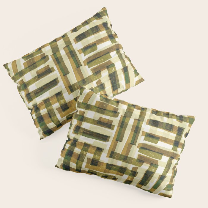 Abstract Linocut Pattern #6 Pillow Sham Gallery Image 3