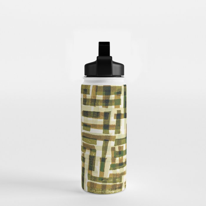 Abstract Linocut Pattern #6 Water Bottle Gallery Image 2