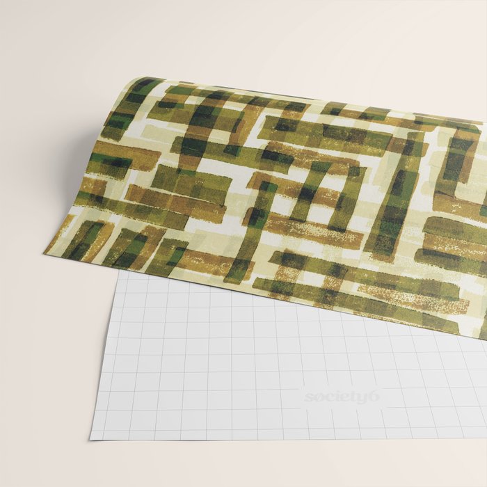 Abstract Linocut Pattern #6 Wrapping Paper Gallery Image 2