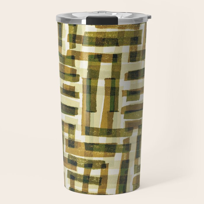 Abstract Linocut Pattern #6 Travel Mug Gallery Image 1