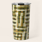 Abstract Linocut Pattern #6 Travel Mug Gallery Image 1
