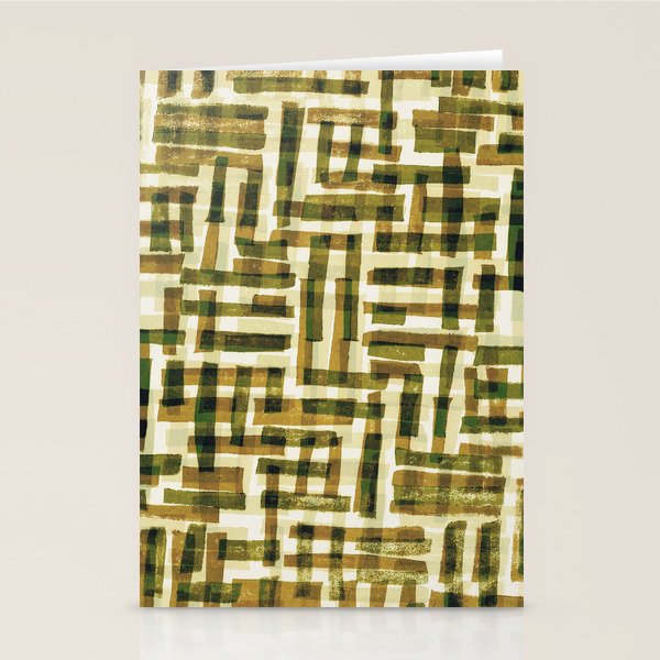 Abstract Linocut Pattern #6 Stationery Card Gallery Image 2