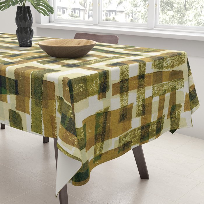 Abstract Linocut Pattern #6 Tablecloth Gallery Image 3