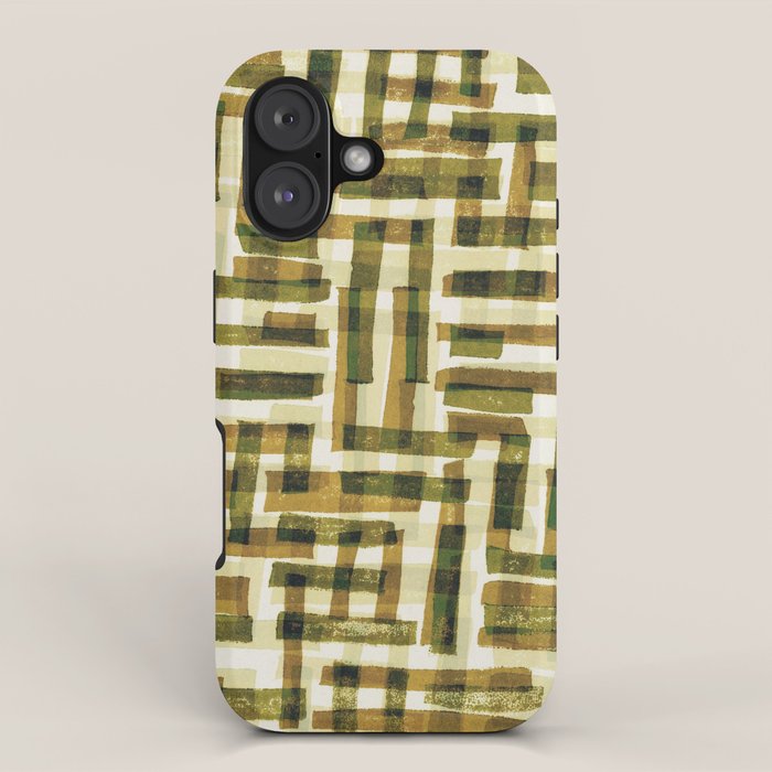 Abstract Linocut Pattern #6 iPhone Case Gallery Image 1