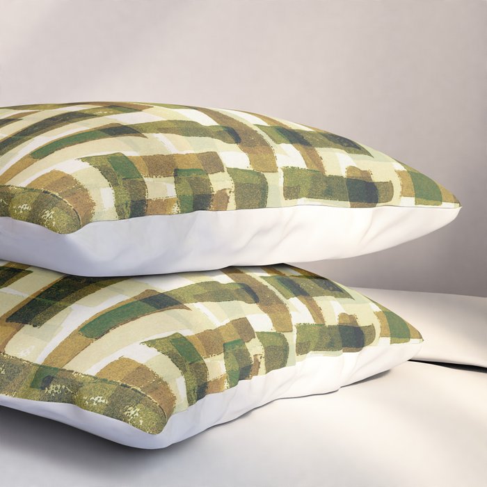 Abstract Linocut Pattern #6 Pillow Sham Gallery Image 3