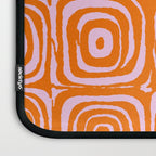 Pink Orange Groove - Retro 70s Spiral Pattern Laptop Sleeve Gallery Image 3