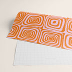 Pink Orange Groove - Retro 70s Spiral Pattern Wrapping Paper Gallery Image 2