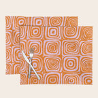 Pink Orange Groove - Retro 70s Spiral Pattern Placemat Gallery Image 1