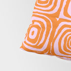 Pink Orange Groove - Retro 70s Spiral Pattern Pillow Sham Gallery Image 4