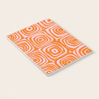 Pink Orange Groove - Retro 70s Spiral Pattern Notebook Gallery Image 3