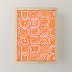 Pink Orange Groove - Retro 70s Spiral Pattern Mini Art Print Gallery Image 1