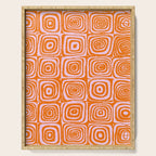 Pink Orange Groove - Retro 70s Spiral Pattern Serving Tray Gallery Image 1