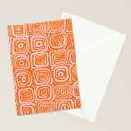 Pink Orange Groove - Retro 70s Spiral Pattern Stationery Card Gallery Image 2