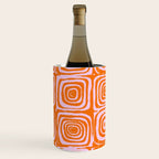 Pink Orange Groove - Retro 70s Spiral Pattern Wine Chiller Gallery Image 1