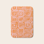 Pink Orange Groove - Retro 70s Spiral Pattern Bath Mat Gallery Image 1