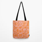 Pink Orange Groove - Retro 70s Spiral Pattern Tote Bag Gallery Image 2