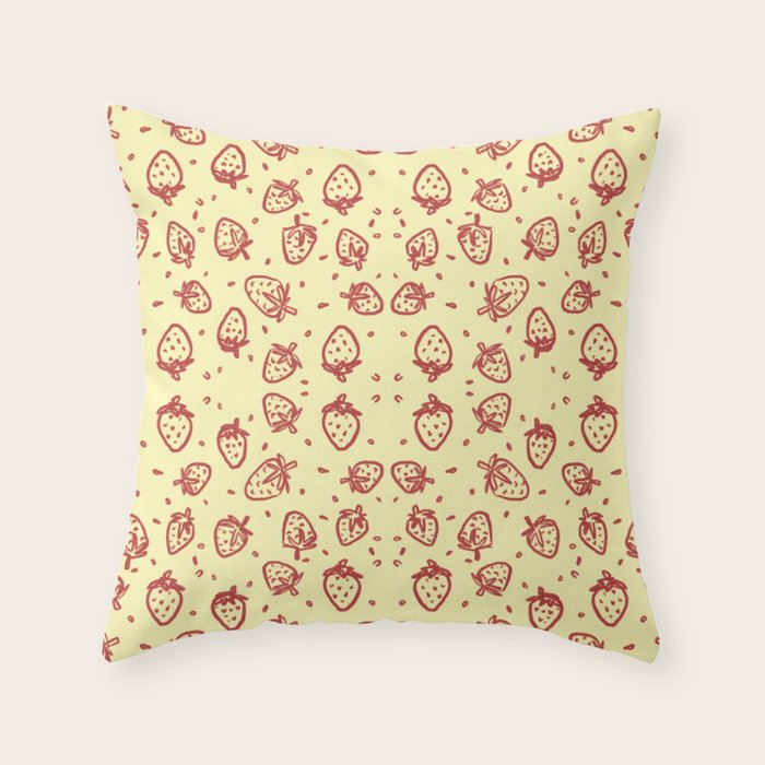 Strawberry Sundae Throw Pillow Gallery Image 1