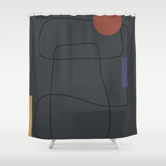 Minimal Geometric 61 Shower Curtain Gallery Image 1
