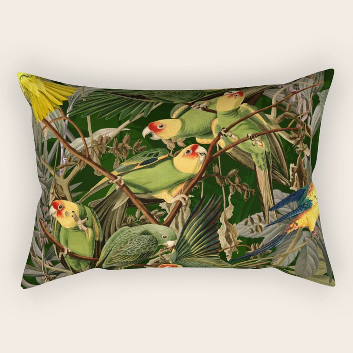 Floral and Birds XXXVI Rectangular Pillow Gallery Image 1