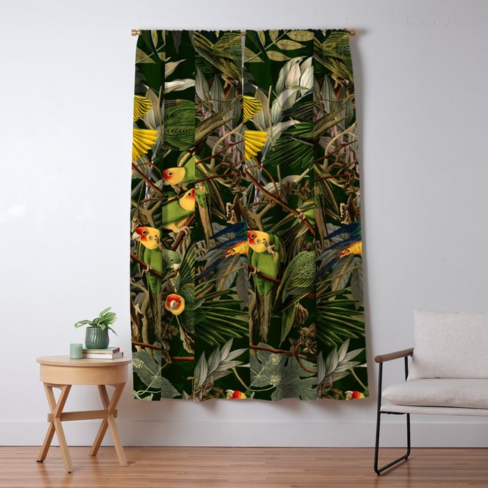 Floral and Birds XXXVI Window Curtain Gallery Image 5