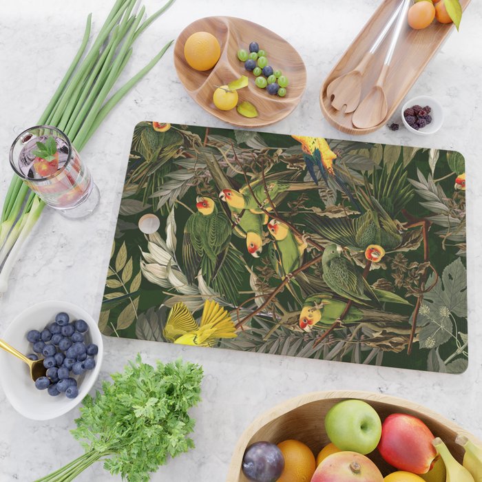 Floral and Birds XXXVI Cutting Board Gallery Image 2
